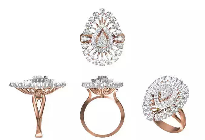 Women Engagement Wedding Ring STL JCD Details