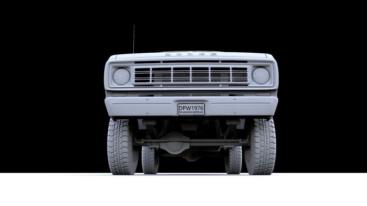 Dodge Power Wagon Single Cab 1976 3D model | CGTrader, image size:1280x720