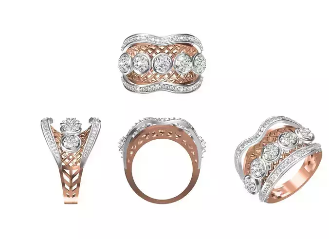 Women Engagement Wedding Ring STL JCD Details