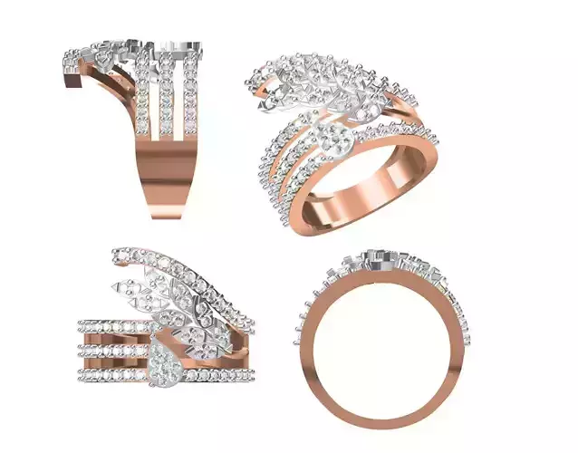 Women Engagement Wedding Ring STL JCD Details