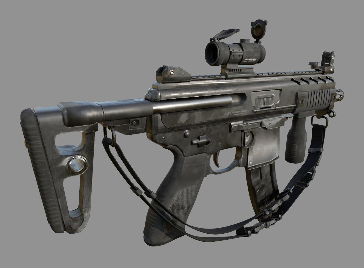 3D model UMP 9 Submachine Gun VR / AR / low-poly | CGTrader