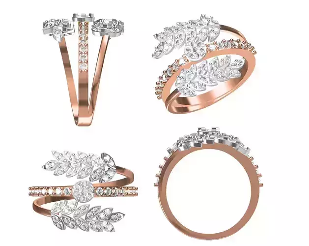 Women Engagement Wedding Ring STL JCD Details