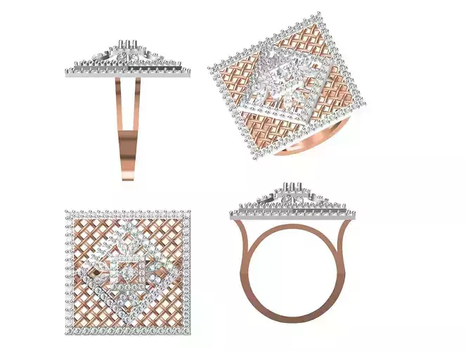 Women Engagement Wedding Ring STL JCD Details