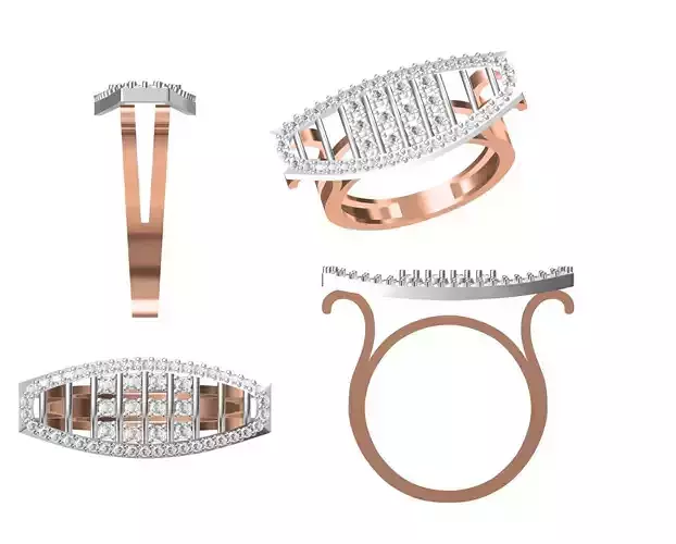 Women Engagement Wedding Ring STL JCD Details