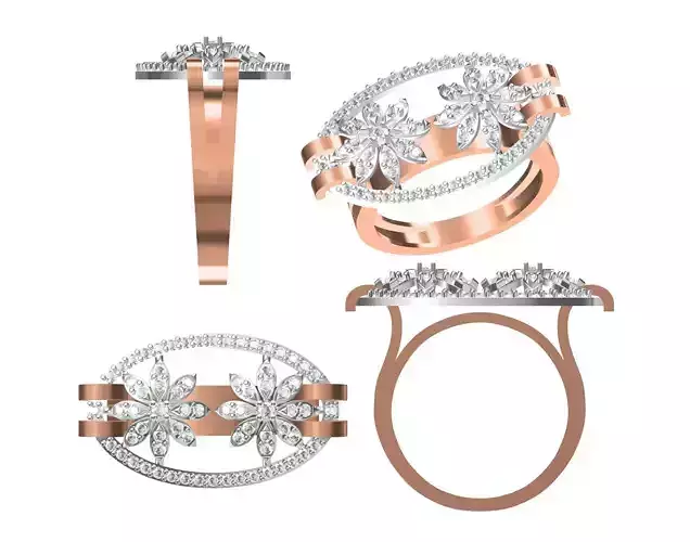 Women Engagement Wedding Ring STL JCD Details