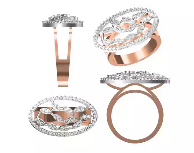 Women Engagement Wedding Ring STL JCD Details