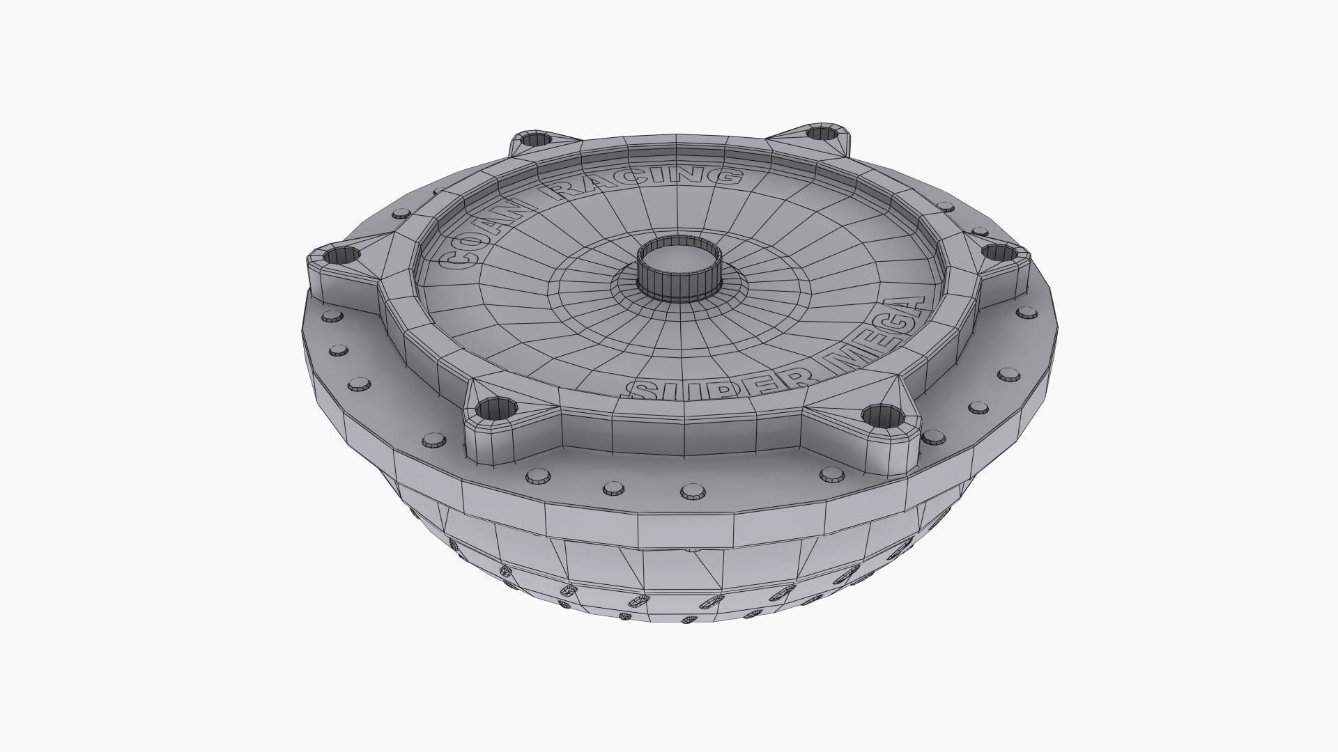Bolt Together Torque Converter Low-poly 3D model_11