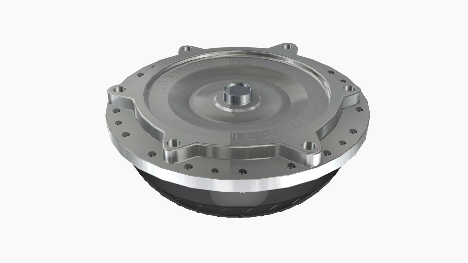 Bolt Together Torque Converter Low-poly 3D model_3