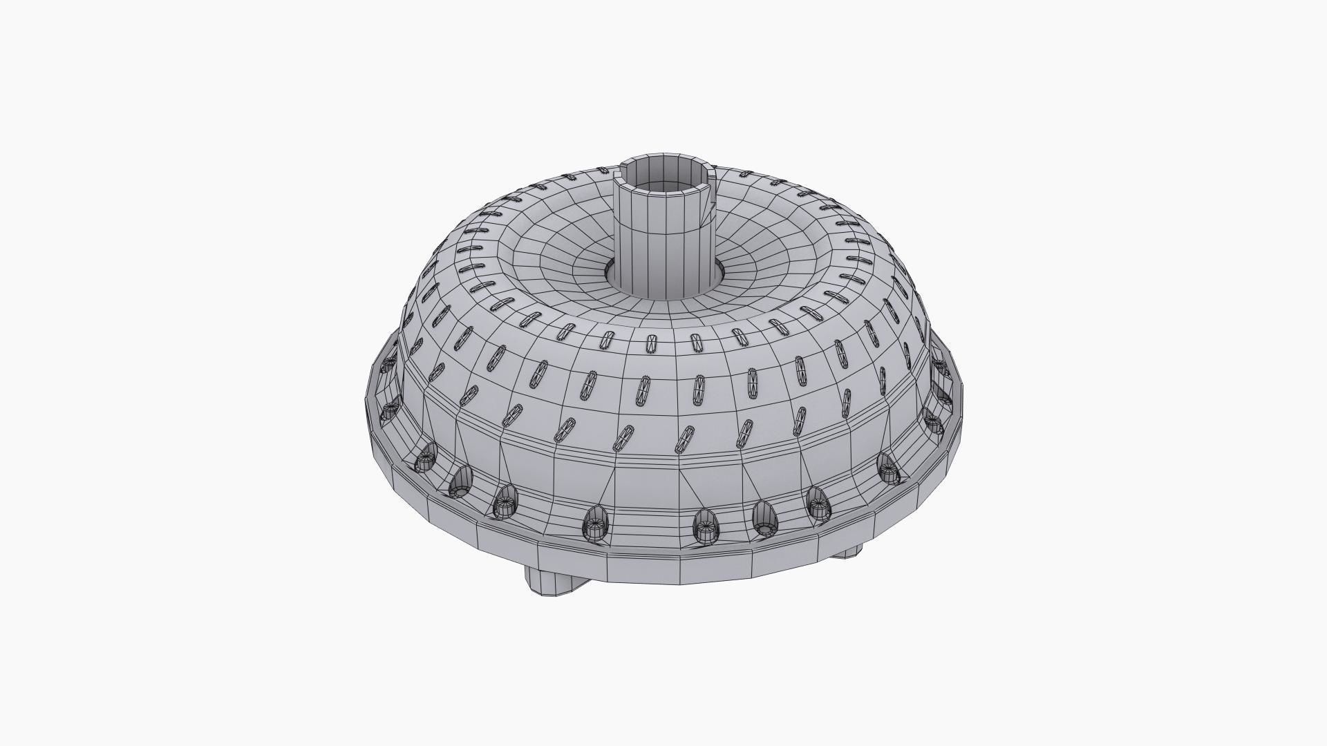 Bolt Together Torque Converter Low-poly 3D model_9