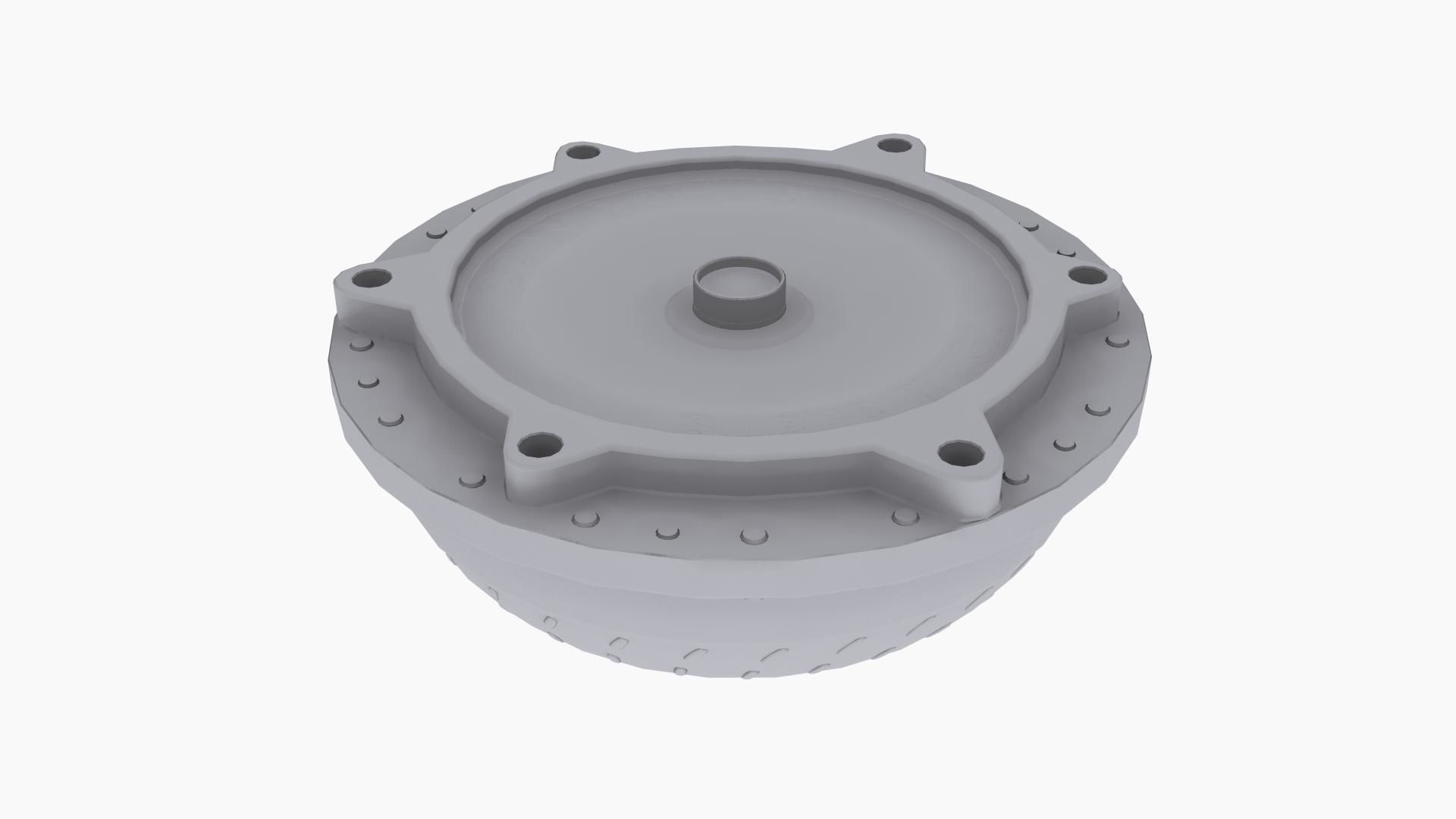 Bolt Together Torque Converter Low-poly 3D model_8