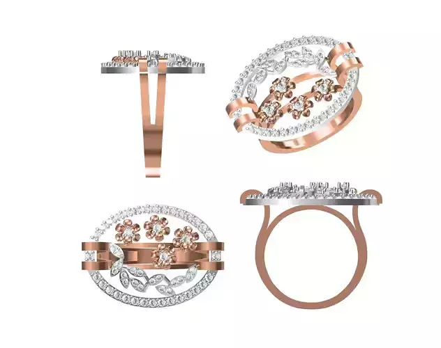 Women Engagement Wedding Ring STL JCD Details