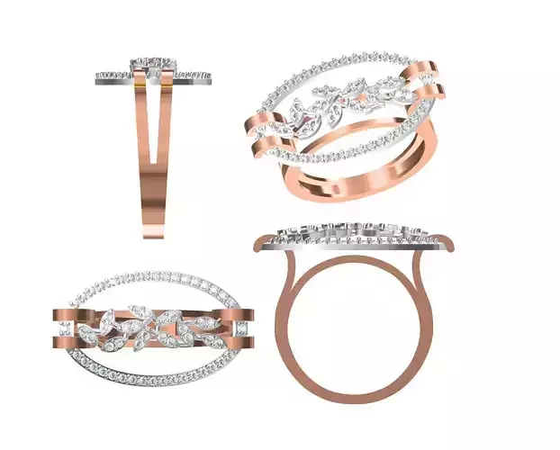 Women Engagement Wedding Ring STL JCD Details