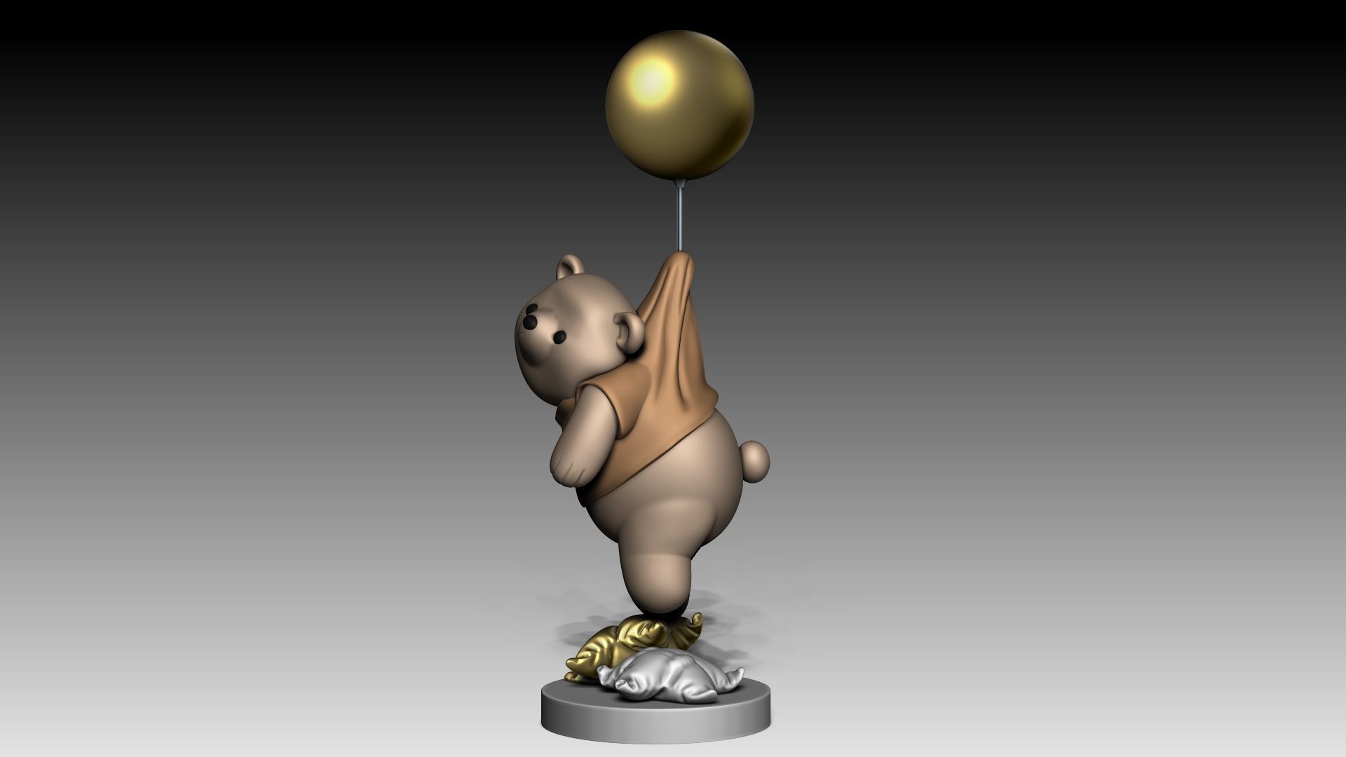 Cute Teddy Bear  3D print model_5