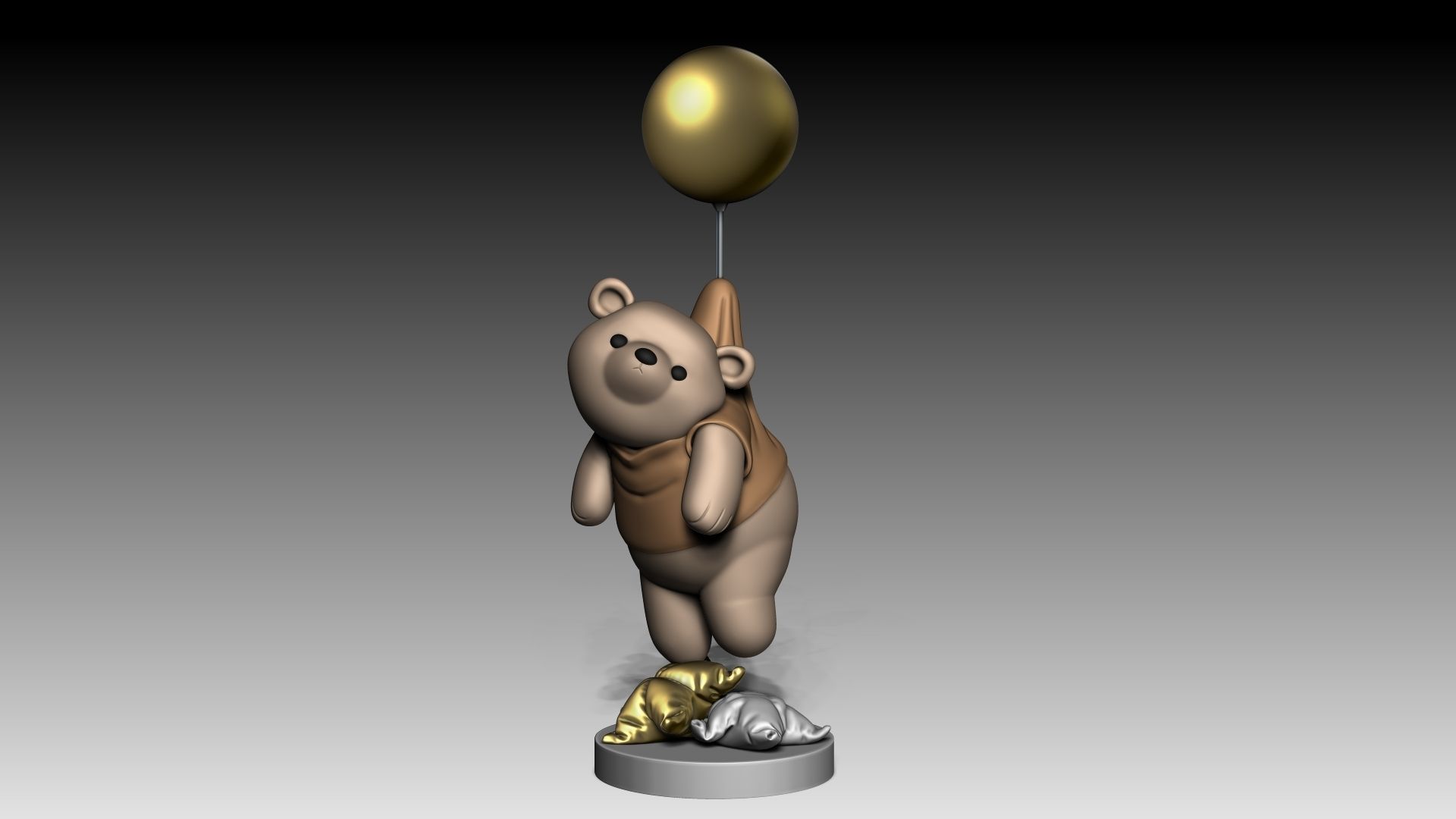Cute Teddy Bear  3D print model_1
