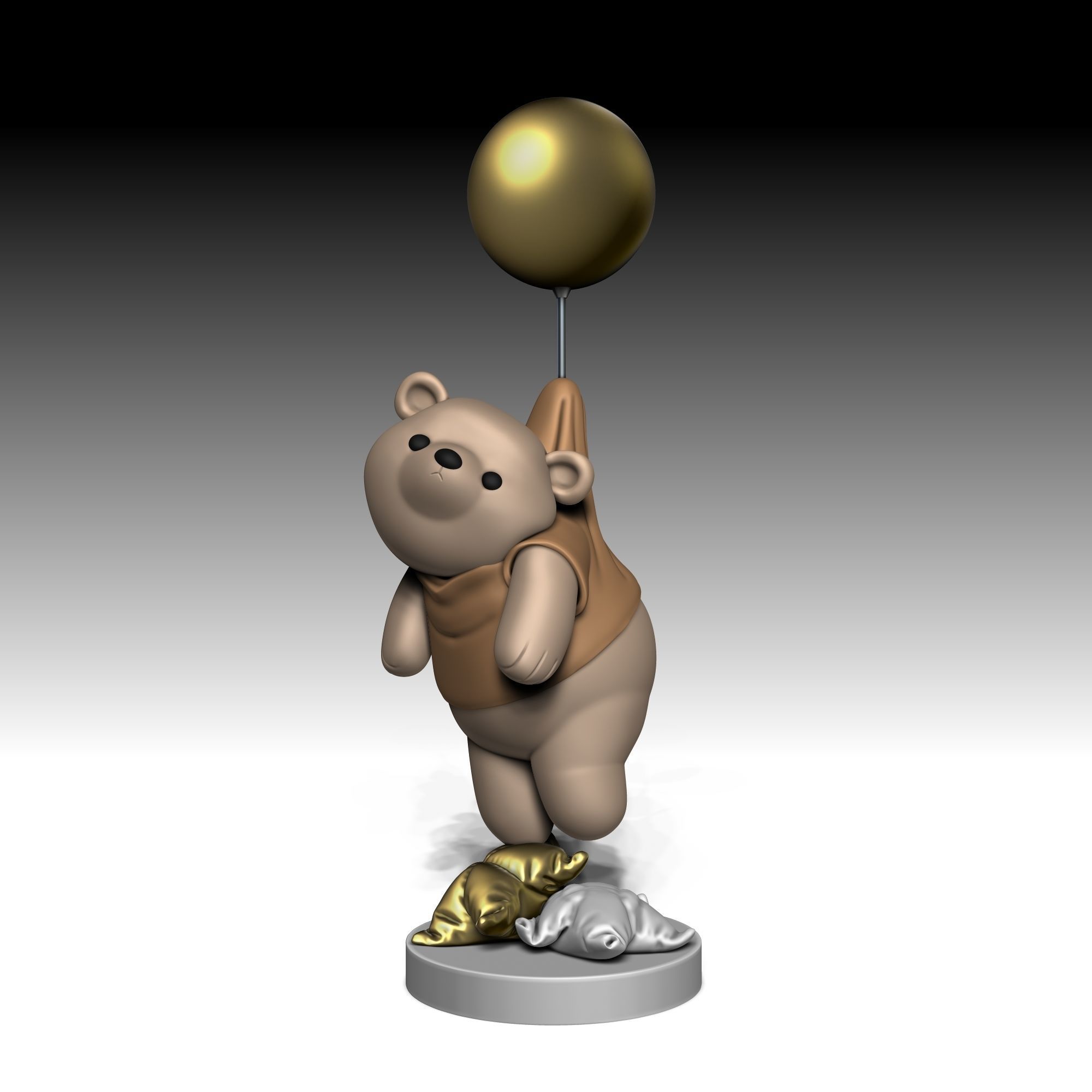 Cute Teddy Bear  3D print model_8