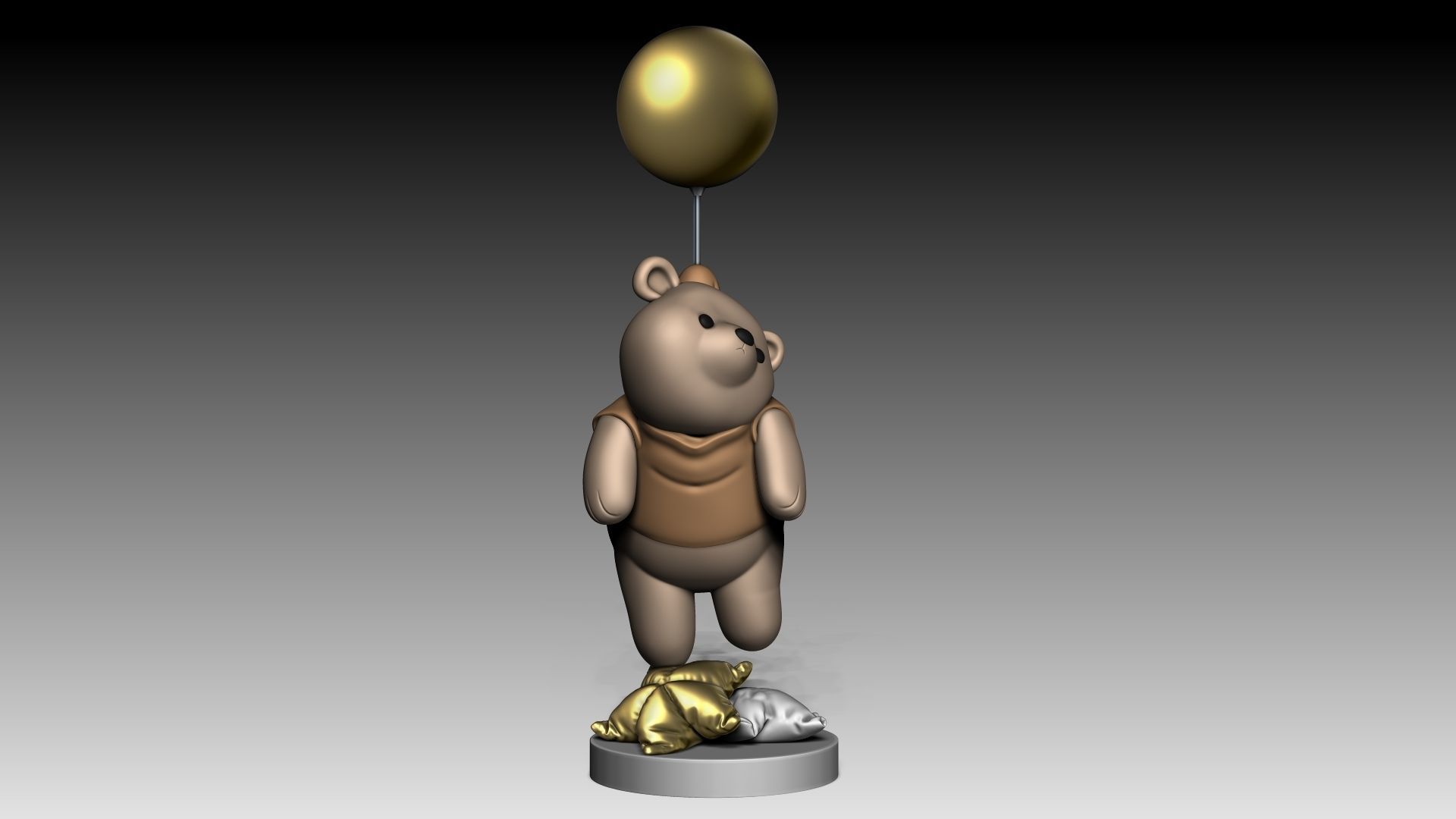Cute Teddy Bear  3D print model_2