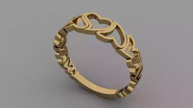 hearts love girlfriend ring