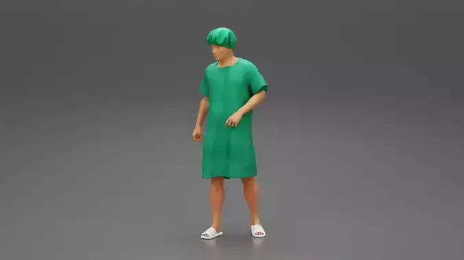 patient in hospital walking