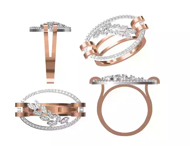 Women Engagement Wedding Ring STL JCD Details