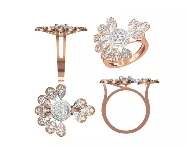 Women Engagement Wedding Ring STL JCD Details
