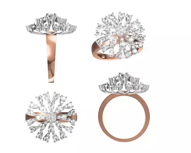 Women Engagement Wedding Ring STL JCD Details