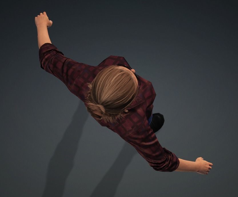 Glory - Female Rigged 3d Character  Low-poly 3D model_9