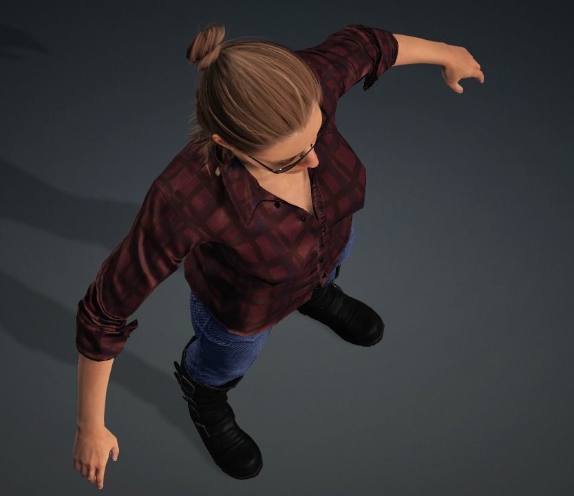 Glory - Female Rigged 3d Character  Low-poly 3D model_11