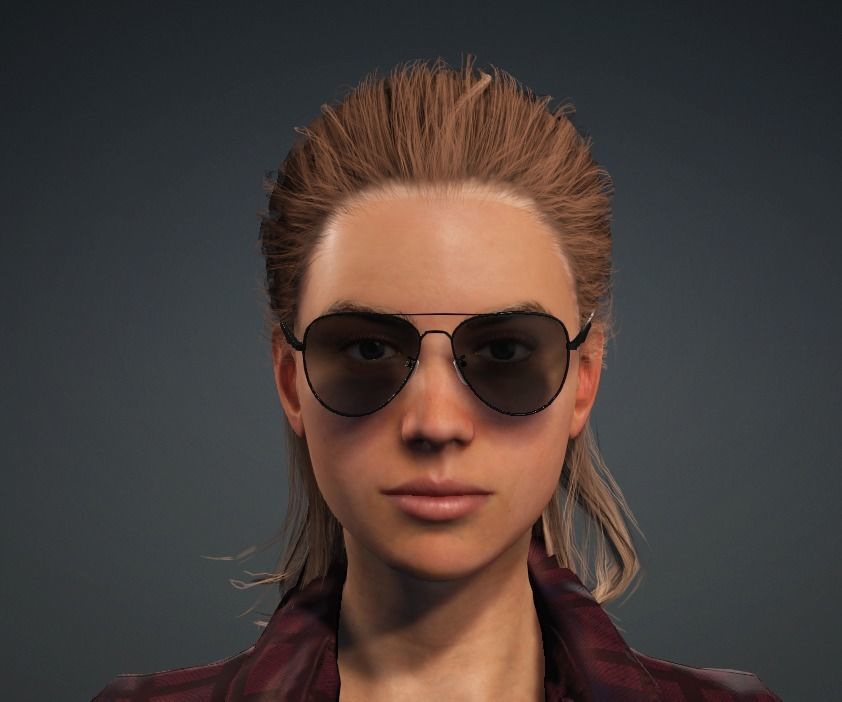 Glory - Female Rigged 3d Character  Low-poly 3D model_4