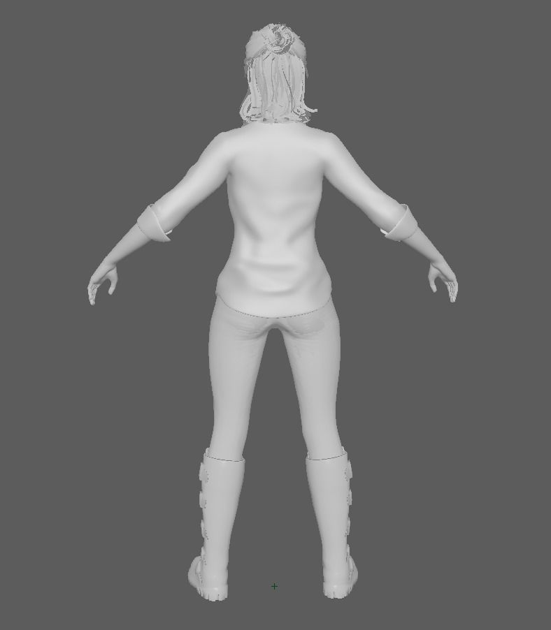 Glory - Female Rigged 3d Character  Low-poly 3D model_22