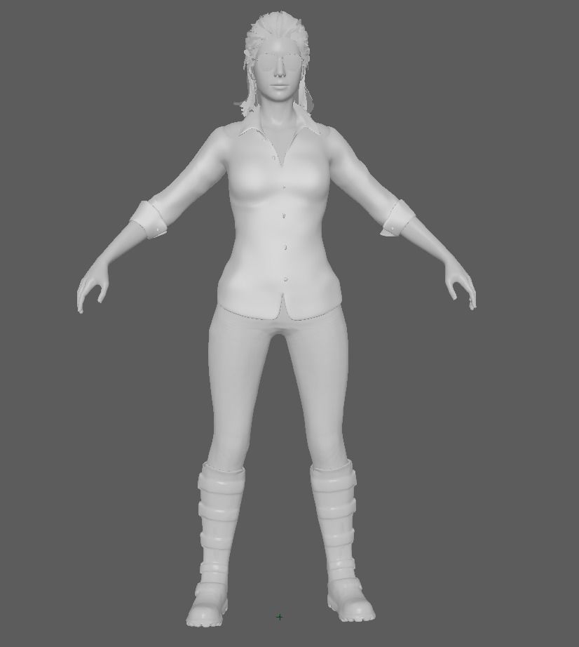 Glory - Female Rigged 3d Character  Low-poly 3D model_20