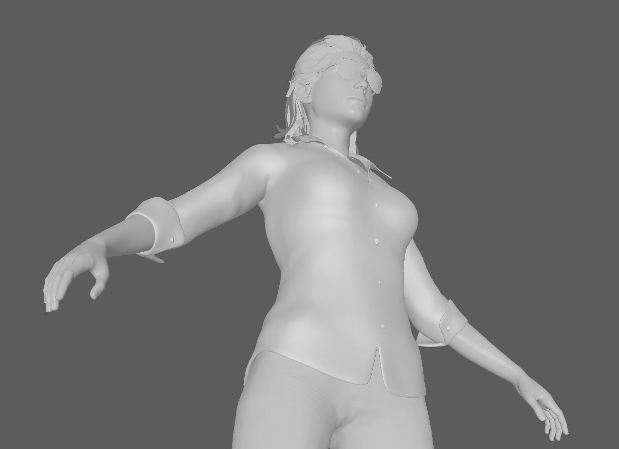 Glory - Female Rigged 3d Character  Low-poly 3D model_19