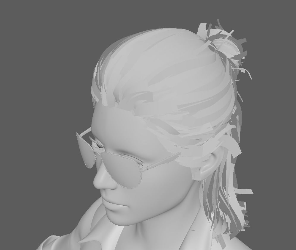 Glory - Female Rigged 3d Character  Low-poly 3D model_18