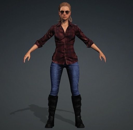 Glory - Female Rigged 3d Character  Low-poly 3D model