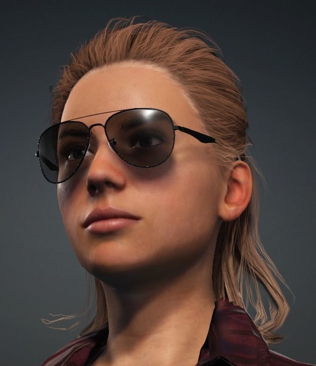 Glory - Female Rigged 3d Character  Low-poly 3D model_3