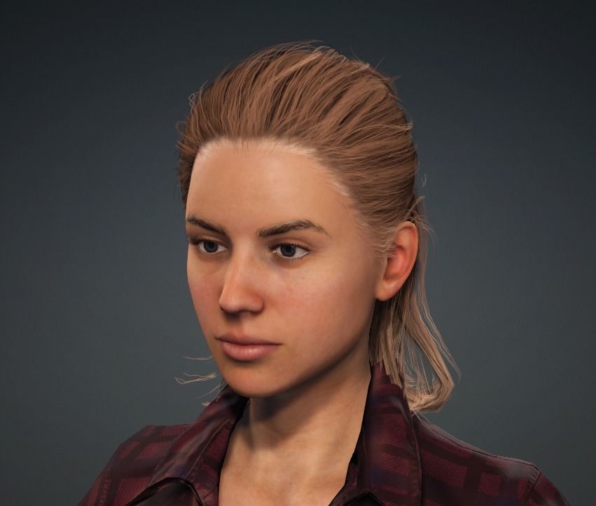 Glory - Female Rigged 3d Character  Low-poly 3D model_2