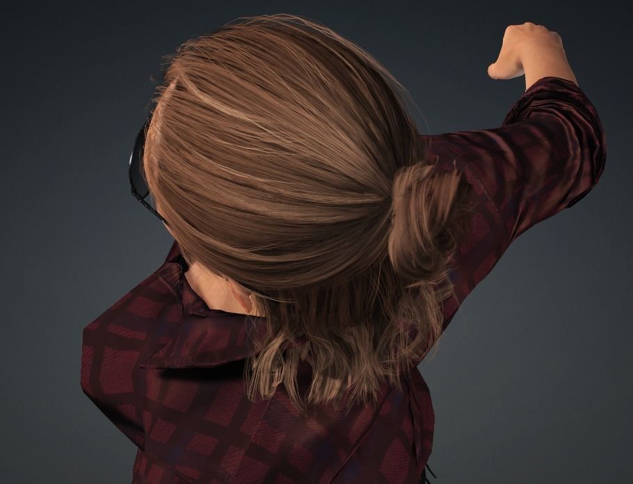 Glory - Female Rigged 3d Character  Low-poly 3D model_6