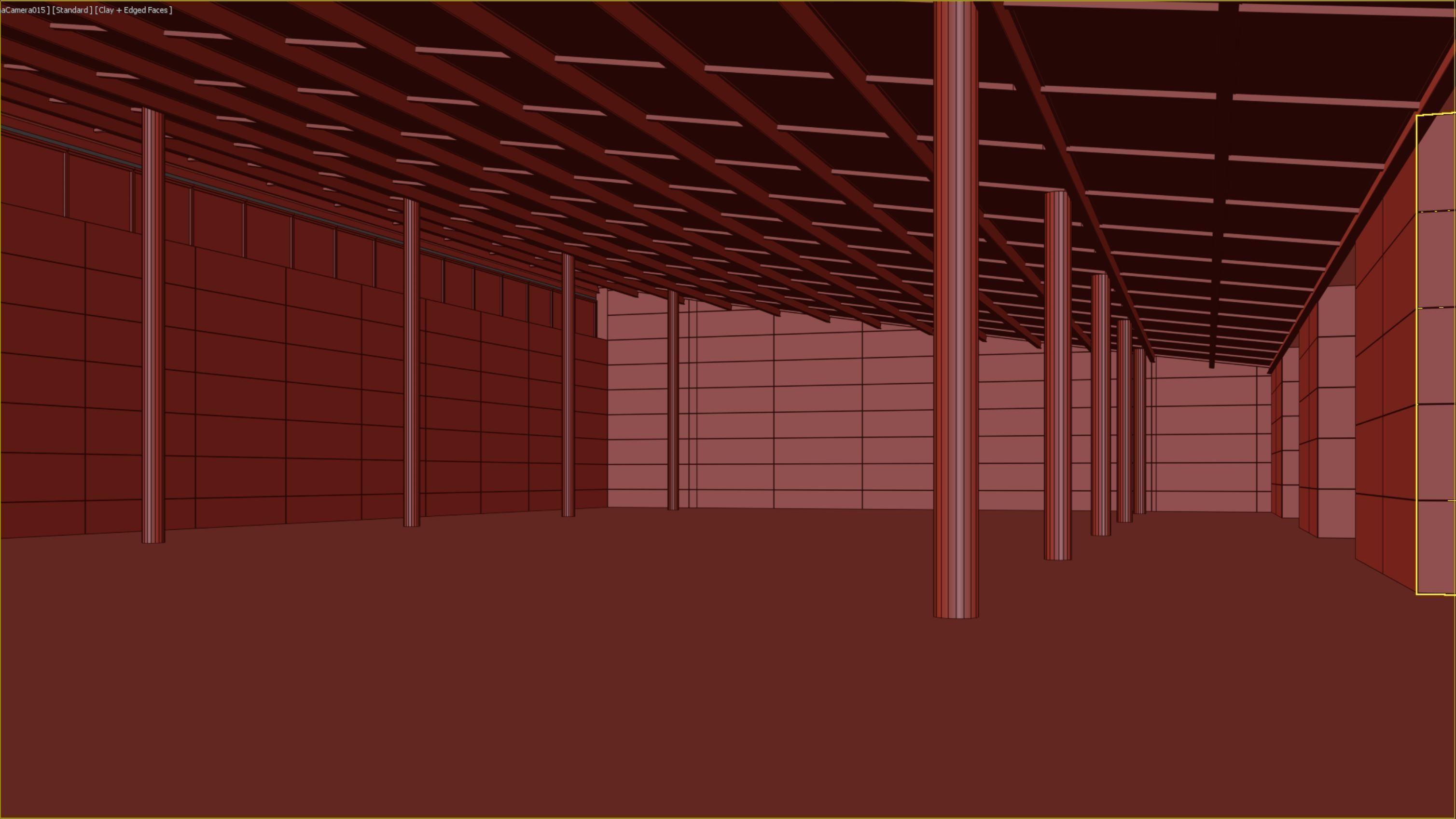 Basemesh interior space 08 Low-poly 3D model_10