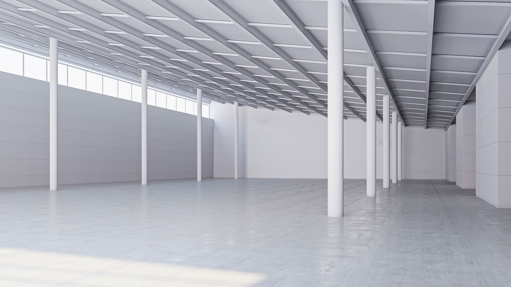 Basemesh interior space 08 Low-poly 3D model_4