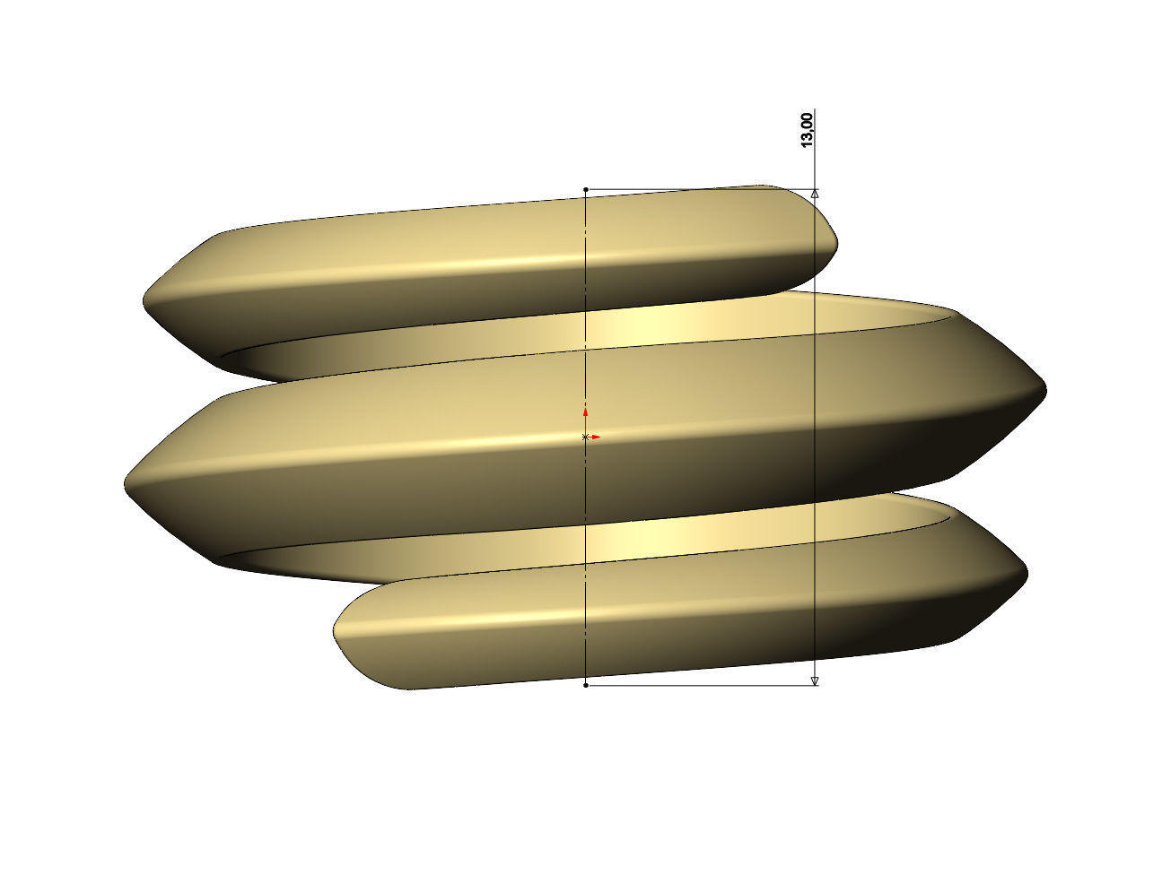 Wide double helix Claw bypass fashion band US sizes 7 8 9 3D print model_9