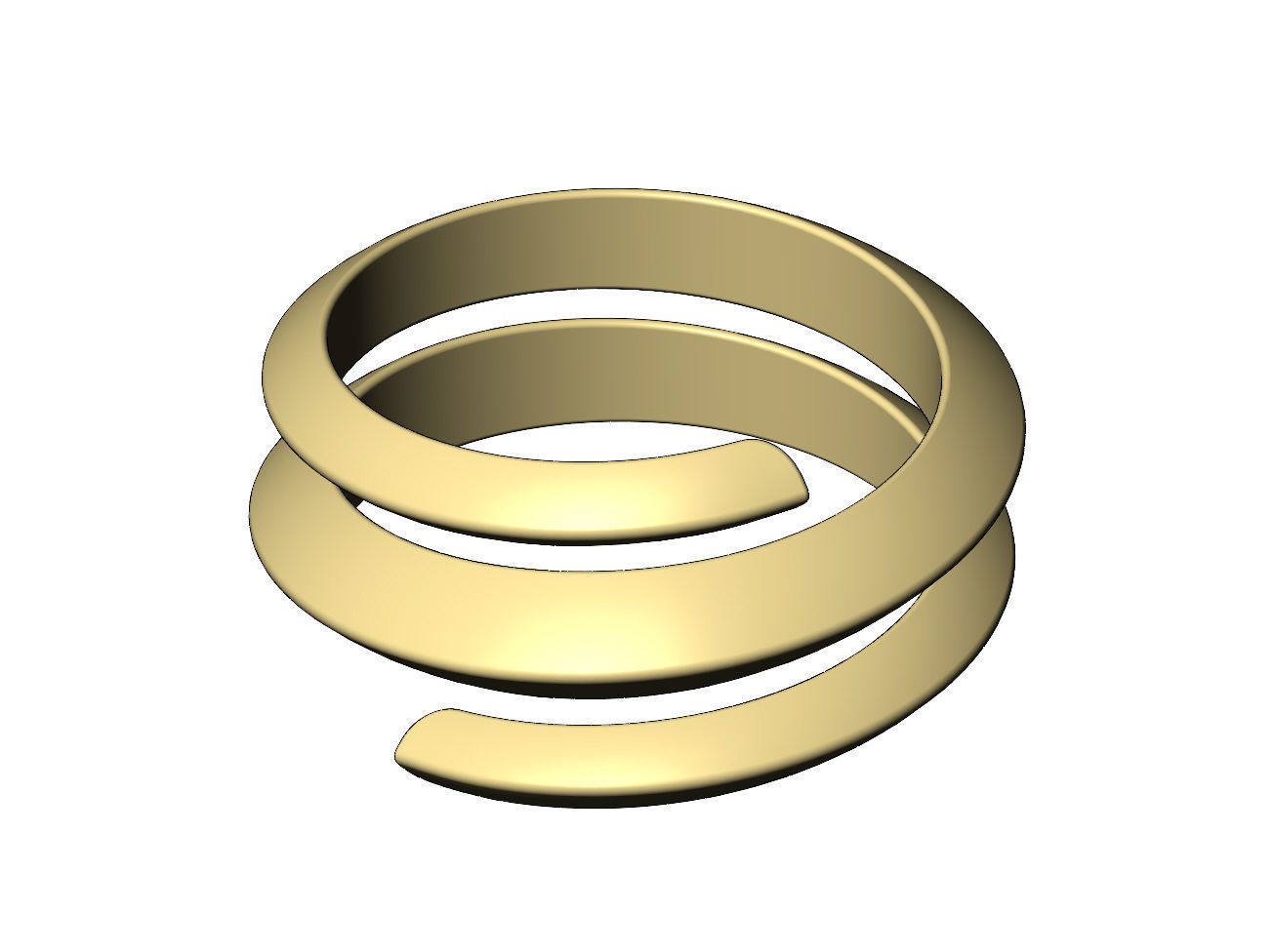 Wide double helix Claw bypass fashion band US sizes 7 8 9 3D print model_7