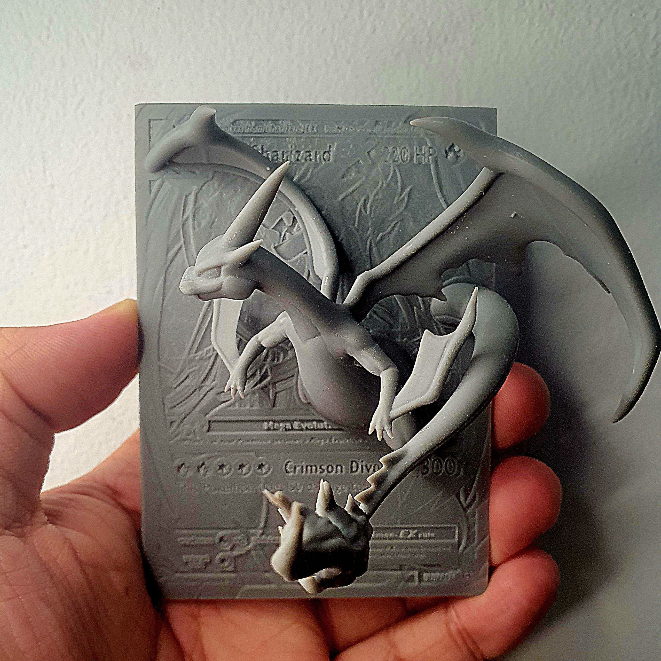 Mega Charizard Y 4D Card Fan Custom 3D Printing File Pokemon 3D print model_7