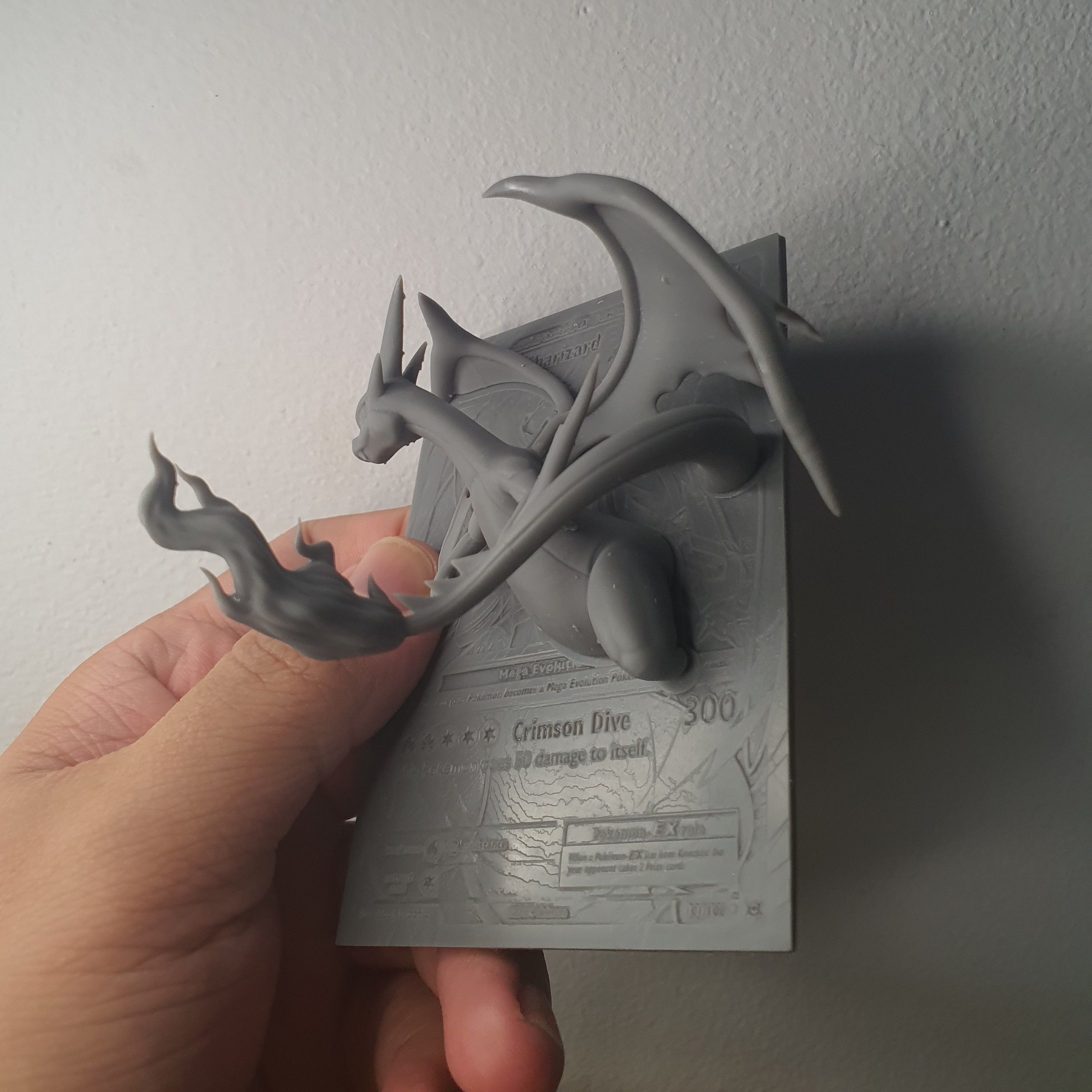 Mega Charizard Y 4D Card Fan Custom 3D Printing File Pokemon 3D print model_6