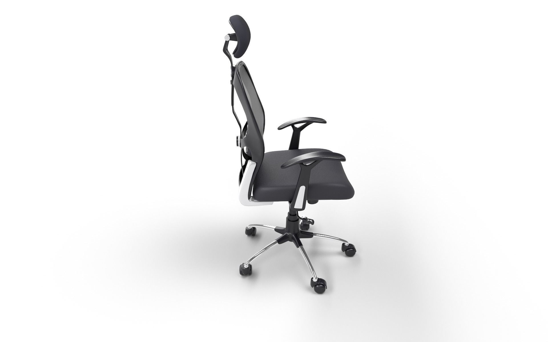 Office Chair Low-poly 3D model_7
