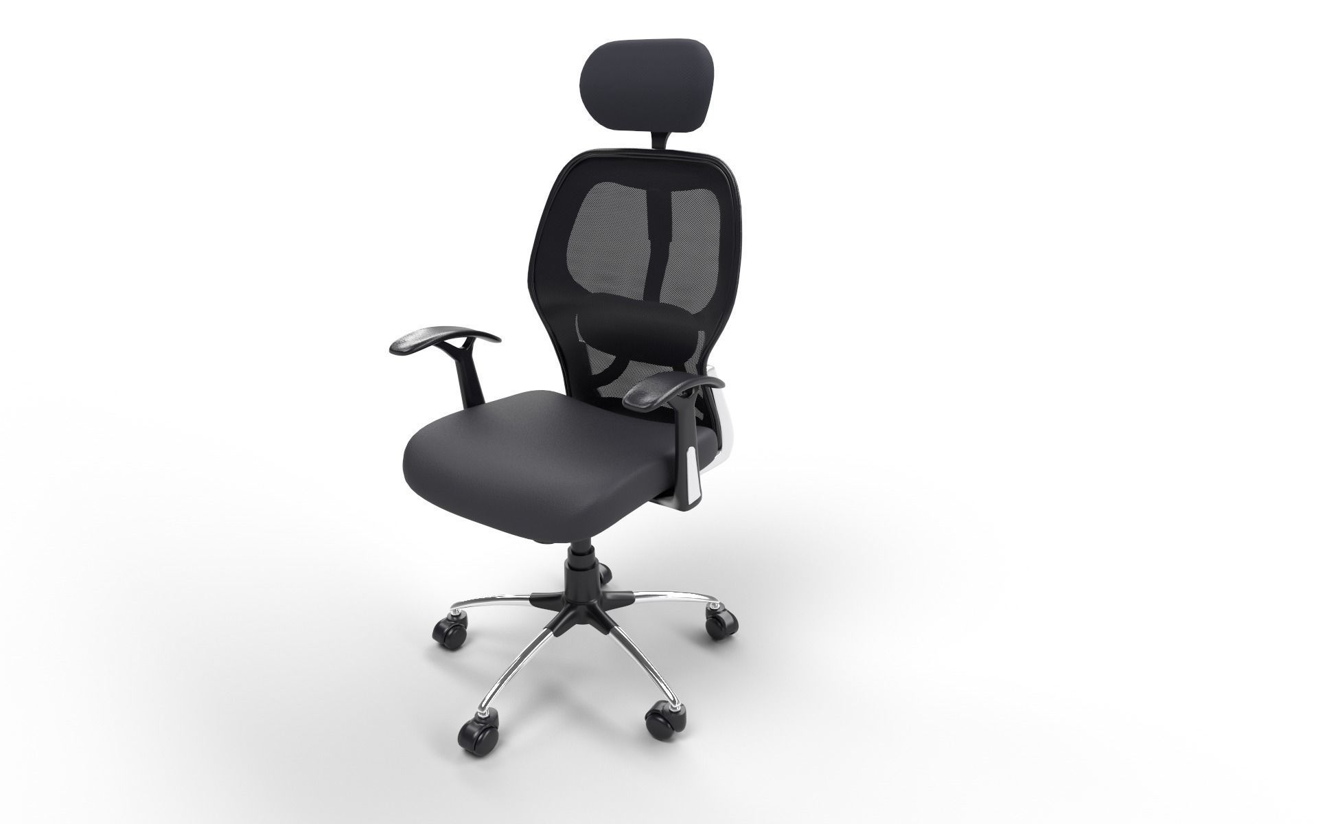Office Chair Low-poly 3D model_3