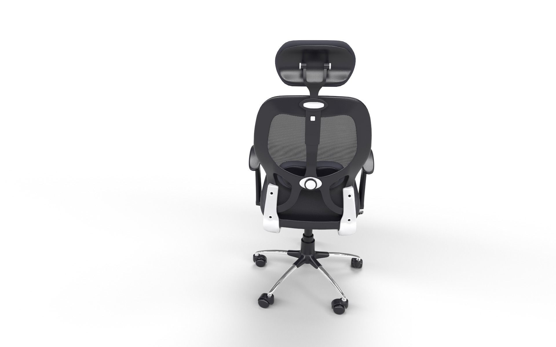Office Chair Low-poly 3D model_5