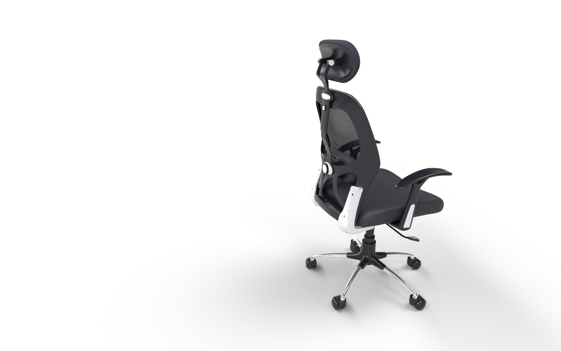 Office Chair Low-poly 3D model_6