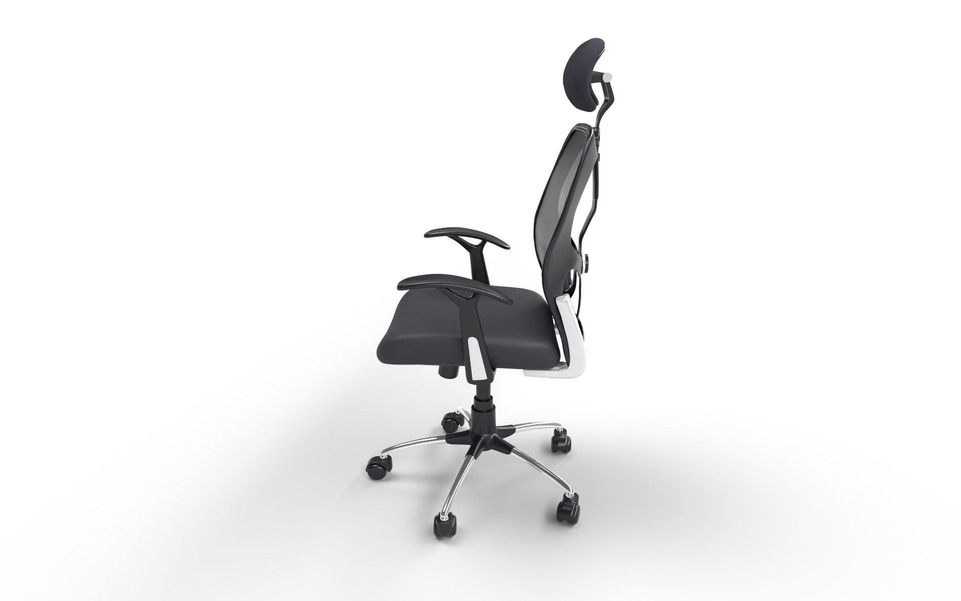 Office Chair Low-poly 3D model_4