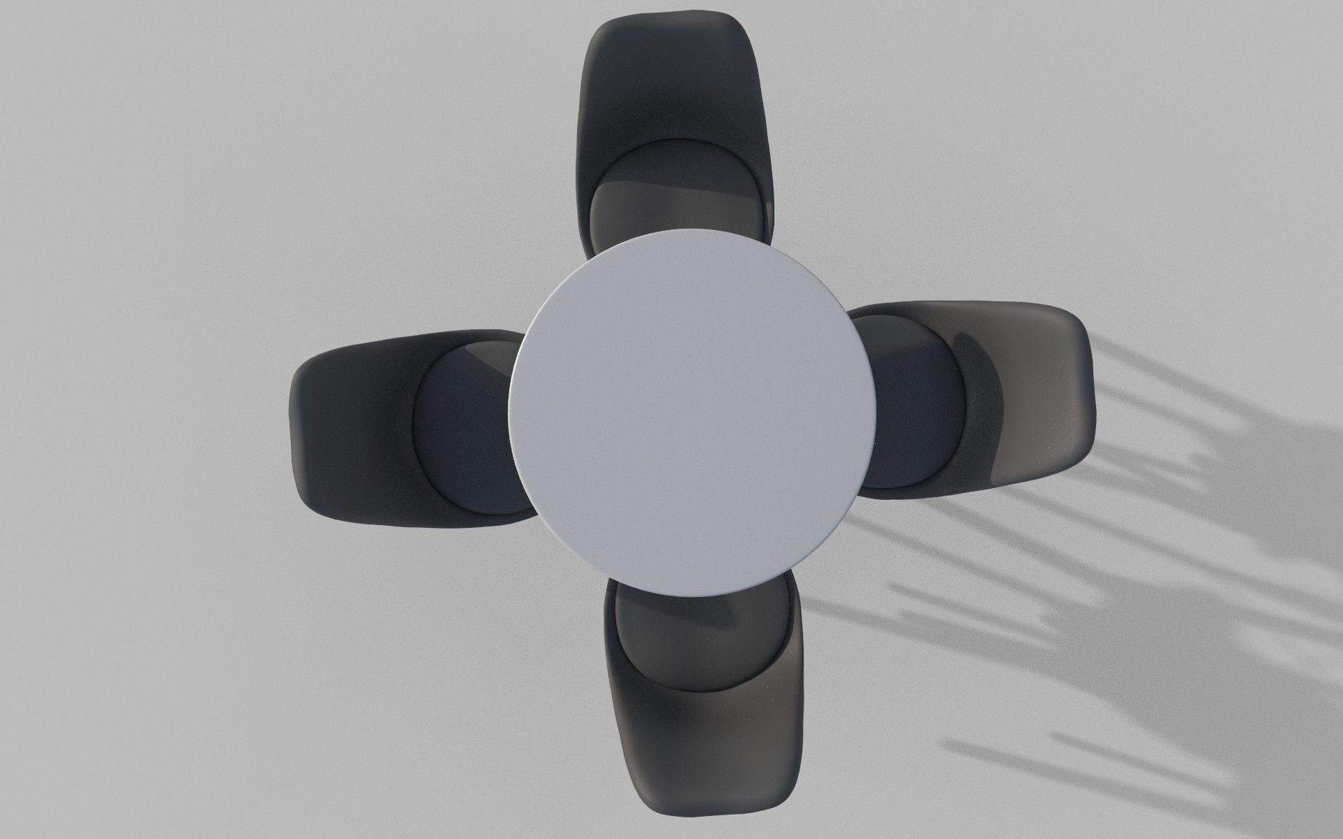 Dinning Table Low-poly 3D model_3