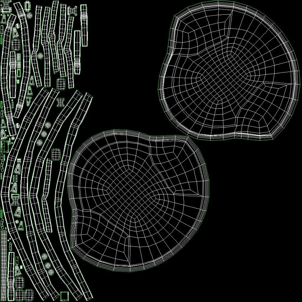 Gas Mask Red Mirrored and Helmet Low-poly 3D model_27