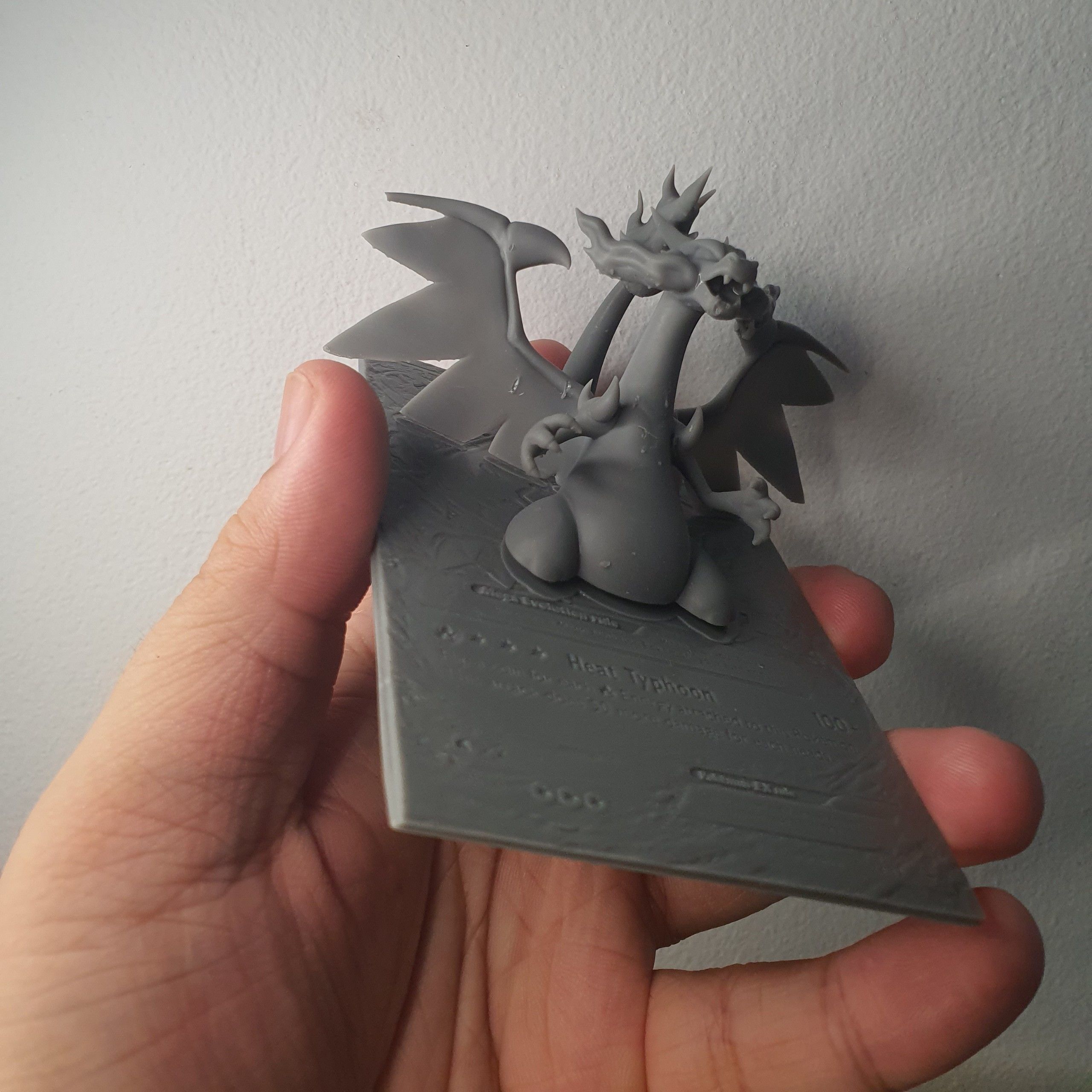 Mega Charizard X 4D Card Fan Custom 3D Printing File Pokemon 3D print model_7